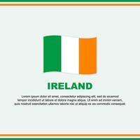 Ireland Flag Background Design Template. Ireland Independence Day Banner Social Media Post. Ireland Design vector