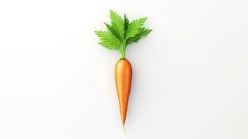 Zanahoria en un blanco antecedentes. generativo ai foto