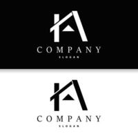 Initial HA Letter Logo, Modern and Luxurious Minimalist Vector AH Logo Template for Business Brand