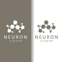 Neuron Logo, Neuron Nerve or Seaweed Vector Abstract Molecule Design, Template Illustration