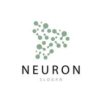 Neuron Logo, Neuron Nerve or Seaweed Vector Abstract Molecule Design, Template Illustration