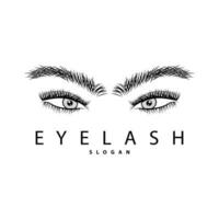 Eyelash Logo, Simple Design for Women's Care Beauty Business Brand Illustration Template vector