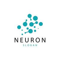 Neuron Logo, Neuron Nerve or Seaweed Vector Abstract Molecule Design, Template Illustration