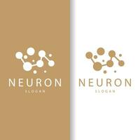 Neuron Logo, Neuron Nerve or Seaweed Vector Abstract Molecule Design, Template Illustration