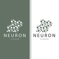 Neuron Logo, Neuron Nerve or Seaweed Vector Abstract Molecule Design, Template Illustration