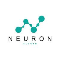 Neuron Logo, Neuron Nerve or Seaweed Vector Abstract Molecule Design, Template Illustration