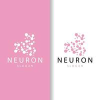 Neuron Logo, Neuron Nerve or Seaweed Vector Abstract Molecule Design, Template Illustration