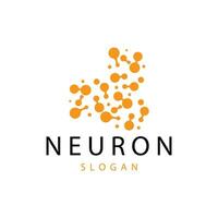 Neuron Logo, Neuron Nerve or Seaweed Vector Abstract Molecule Design, Template Illustration