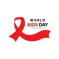 World Aids Day Design, Simple Aids Ribbon Logo Vector Illustration Template