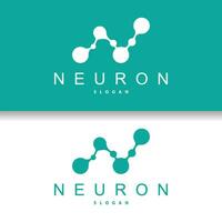 neurona logo, neurona nervio o algas marinas vector resumen molécula diseño, modelo ilustración