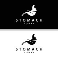 estómago logo, sencillo diseño para marcas con un minimalista concepto, vector humano salud templet ilustración