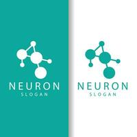 Neuron Logo, Neuron Nerve or Seaweed Vector Abstract Molecule Design, Template Illustration