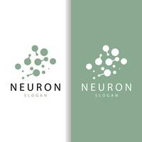 Neuron Logo, Neuron Nerve or Seaweed Vector Abstract Molecule Design, Template Illustration