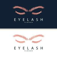 Eyelash Logo, Simple Design for Women's Care Beauty Business Brand Illustration Template vector