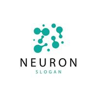 Neuron Logo, Neuron Nerve or Seaweed Vector Abstract Molecule Design, Template Illustration