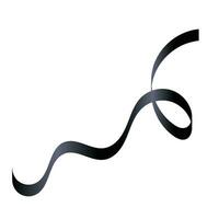 Realistic Black Ribbon vector