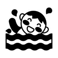 Swimming icon in vector. Illustration vector