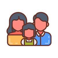 familia icono en vector. ilustración vector