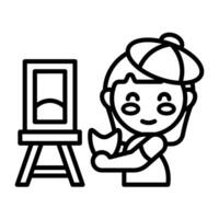 Drawing icon in vector. Illustration vector