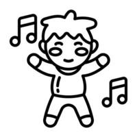 Dancing icon in vector. Illustration vector