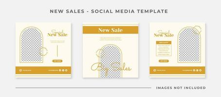 woman boutique minimalist sale, red social media post template design, event promotion vector banner