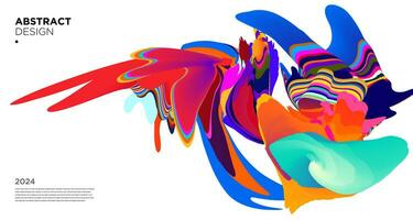 Vector colorful abstract psychedelic liquid and fluid background pattern 2024