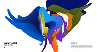 Vector colorful abstract psychedelic liquid and fluid background pattern 2024