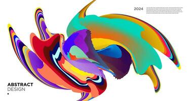 vector vistoso resumen psicodélico líquido y fluido antecedentes modelo 2024