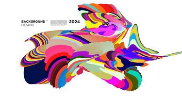 vistoso resumen fluido forma para digital web bandera diseño antecedentes modelo 2024 vector