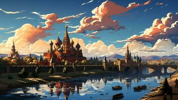 Background on Russian tourism photo