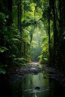 hermosa lozano selvas tropicales en central America. generativo ai foto