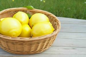 lemon. background. AI Generative Pro Photo