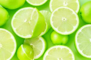Fresh lime. AI Generative Pro Photo