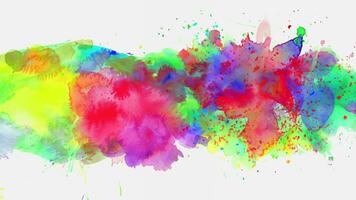 Isolated watercolor splatter stain colorful photo