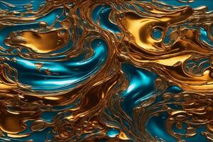 Liquid Style Metal Wallpaper, Liquid Metal Background, Liquid Abstract Background, AI Generative photo