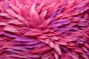 rosado pluma fondo, pluma fondo de pantalla, plumas fondo, mullido pluma textura, pluma patrón, pluma textura, piel textura, ai generativo foto
