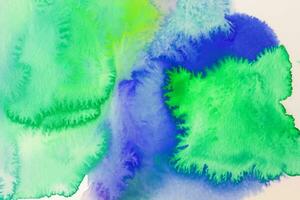 Watercolor abstract green stain photo