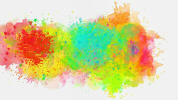 Isolated watercolor splatter stain colorful photo