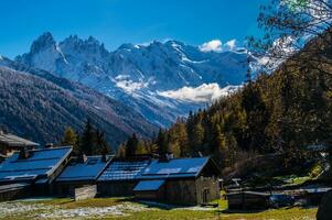 landscape of the french alps in autumn photo