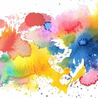 Isolated watercolor splatter stain colorful photo