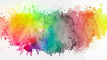 Isolated watercolor splatter stain colorful photo