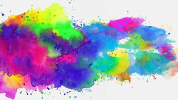 Isolated watercolor splatter stain colorful photo