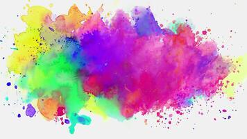 Isolated watercolor splatter stain colorful photo