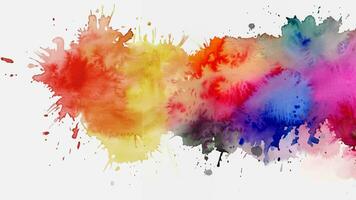 Isolated watercolor splatter stain colorful photo