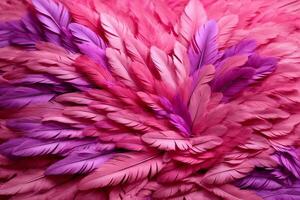 Pink Feather Background, Feather Wallpaper, Feathers Background, Fluffy Feather Texture, Feather Pattern, Feather Texture, Fur Texture, AI Generative photo