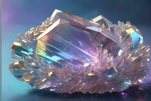 Angel aura Quartz, Crystal Gemstone, Crystal Diamond, Quartz Diamond, Angel aura Quartz Stone, AI Generative photo