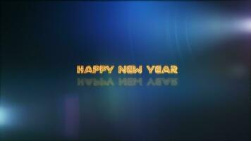 Happy New Year Cinematic title abstract background video
