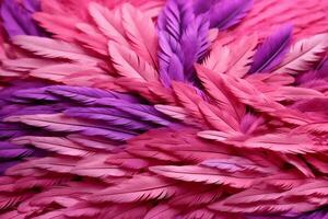 Pink Feather Background, Feather Wallpaper, Feathers Background, Fluffy Feather Texture, Feather Pattern, Feather Texture, Fur Texture, AI Generative photo