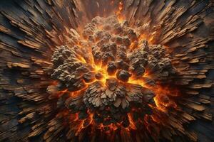 Fire Explosion Background, Fire Explosion, Fire Explosion Wallpaper, AI Generative photo