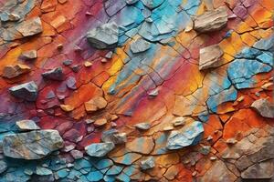 Colorful Rock Texture Background, Rock Texture Background, Colorful Stone Texture Background, Rock Texture, Stone Texture, AI Generative photo